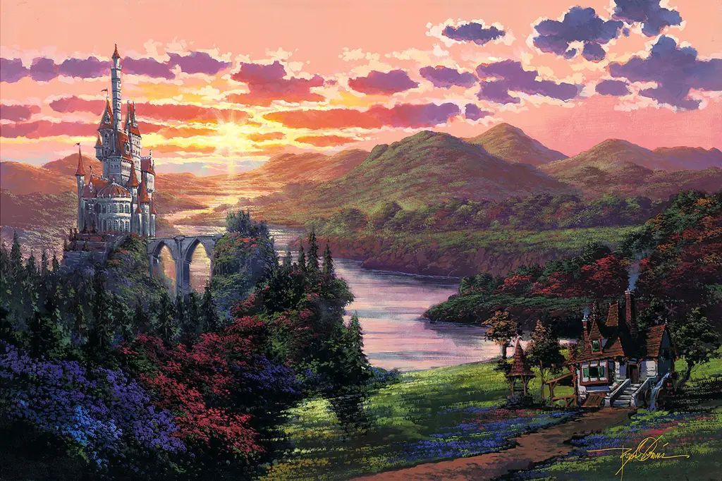 Kastil megah Beast dalam film Beauty and the Beast Gambar Kastil Beast