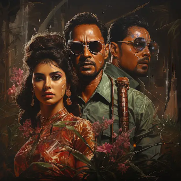 Beragam poster film India yang telah di-dubbing ke Bahasa Indonesia Poster film India dengan subtitle Indonesia