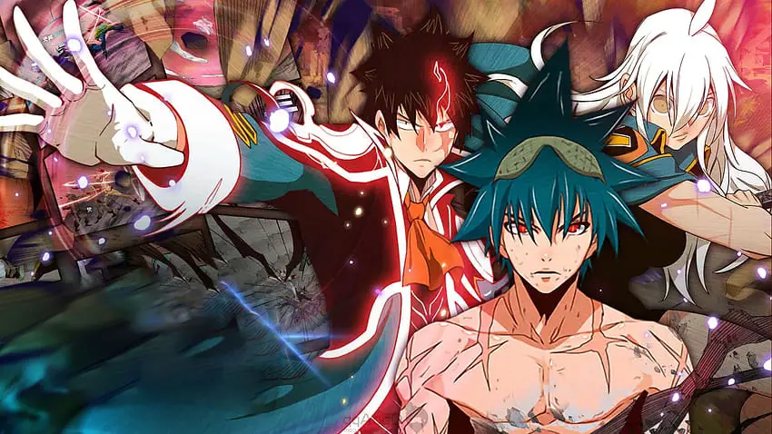 Aksi yang Mendebarkan Gambar adegan aksi yang mendebarkan dari anime The God of High School