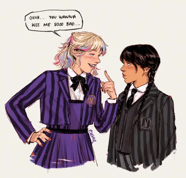 Persahabatan Wednesday dan Enid Wednesday Addams dan Enid Sinclair, teman sekamar Wednesday