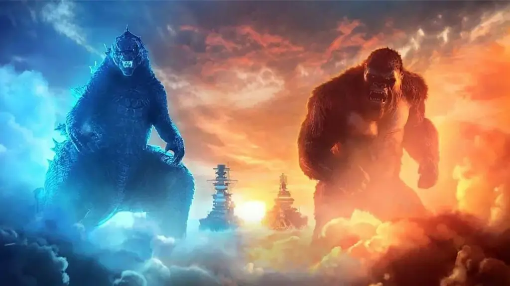 Pertempuran Legenda: King Kong vs. Godzilla King Kong melawan Godzilla dalam sebuah pertarungan epik