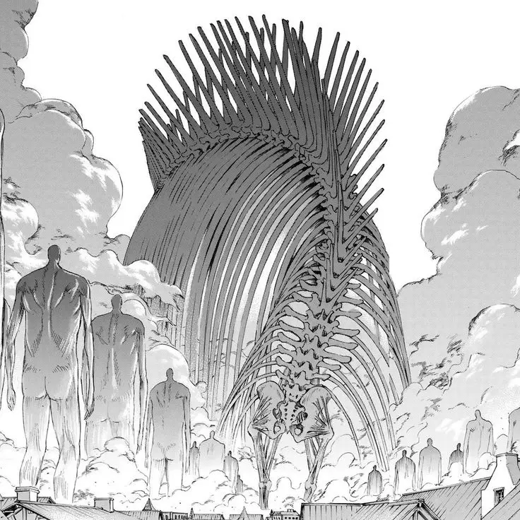 Eren Menguasai Titan Pendiri Gambar Eren Yeager dan Titan Pendiri