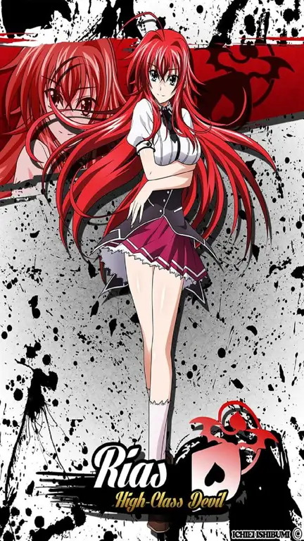 Rias Gremory, karakter penting dalam High School DxD Gambar Rias Gremory dari High School DxD