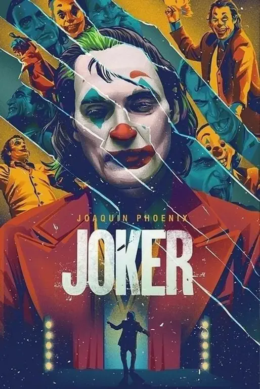 Poster film Joker yang menampilkan Joaquin Phoenix Poster film Joker